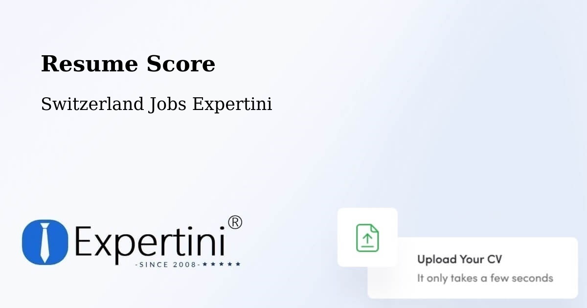 Resume Score & Job Description Match Tool – Wohlen - Switzerland Jobs Expertini